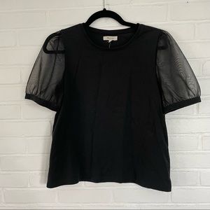 Madewell Sheer Sleeve Knit Top